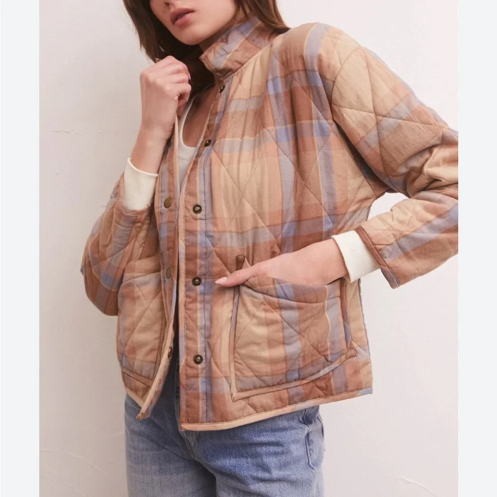 Z Supply Maya Plaid Quilted Women's Jacket